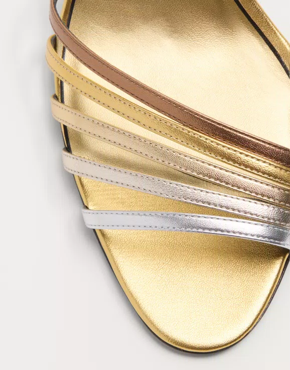 Valentino Ladycrush Sandal In Laminated Nappa With Crystals 85Mm - Image 4